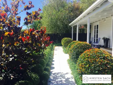 Beautiful path with topiary